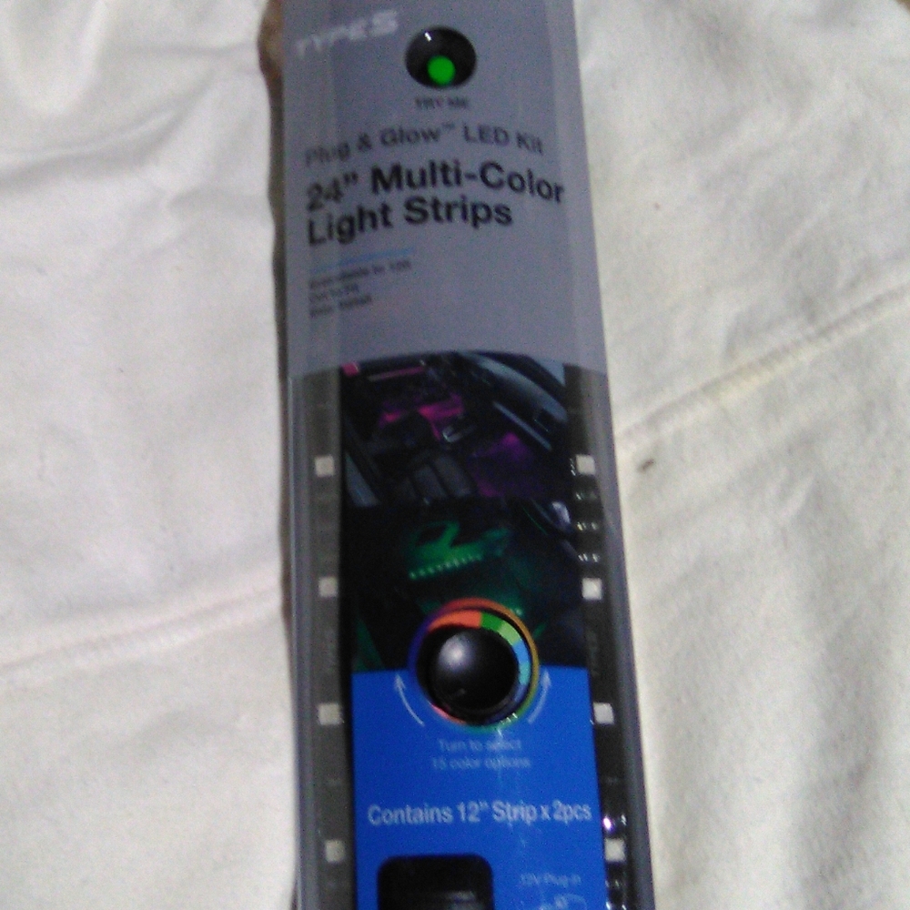 24" multi-colored light strip Plug n Go